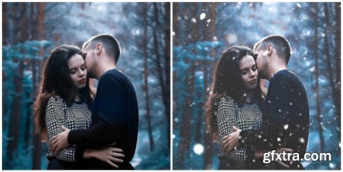 CreativeMarket Let It Snow! Photoshop Action 1120372