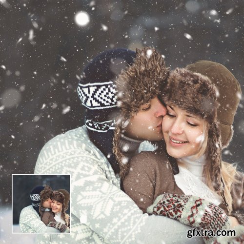 CreativeMarket Let It Snow! Photoshop Action 1120372