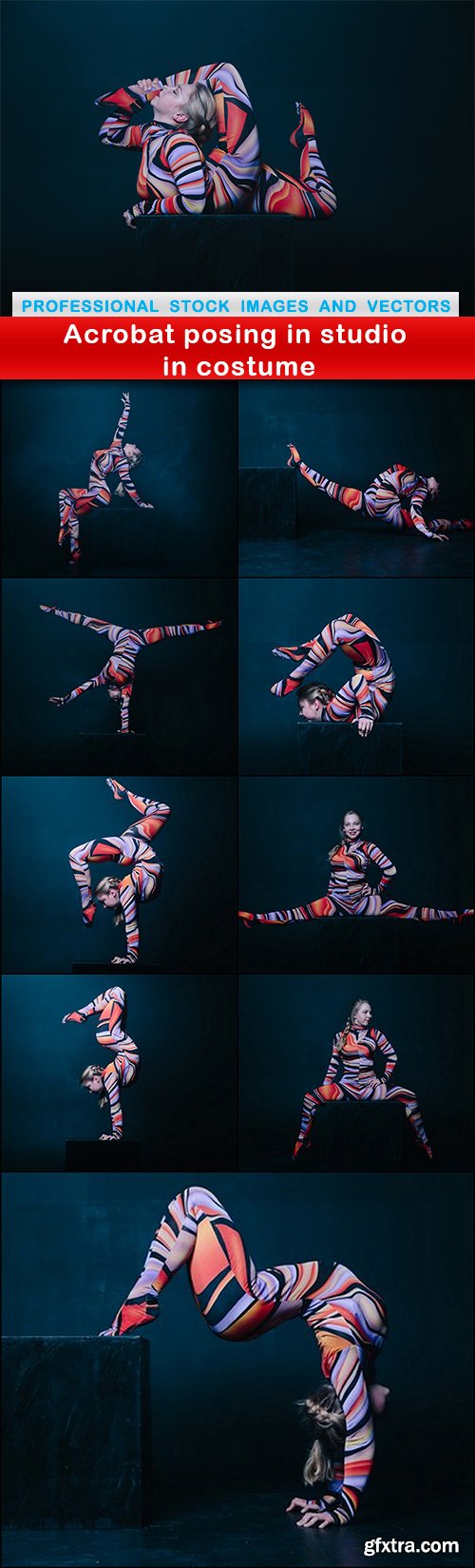 Acrobat posing in studio in costume - 10 UHQ JPEG