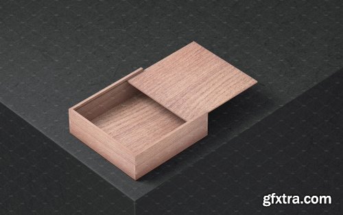 CreativeMarket Mockup of Wooden Box- 3 Photo 1123512