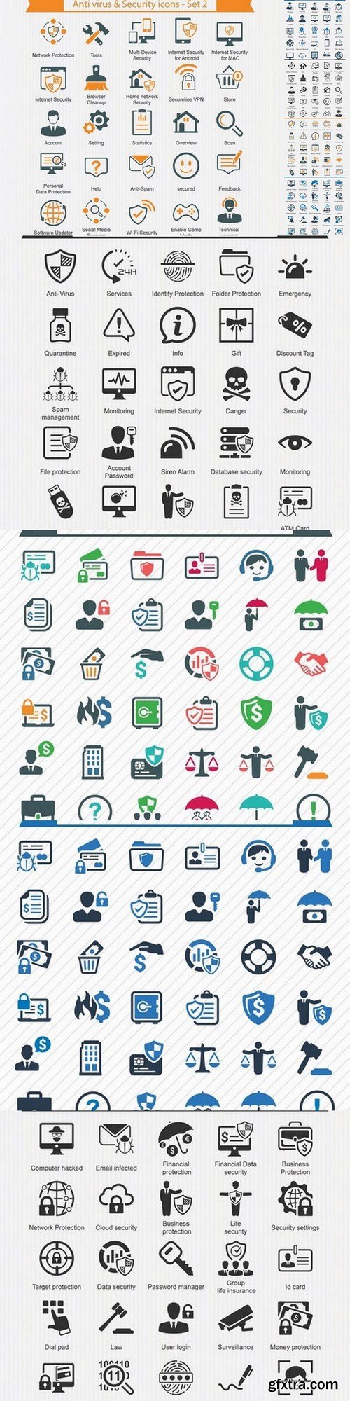 Icons for programs - 9 EPS Vector Stock