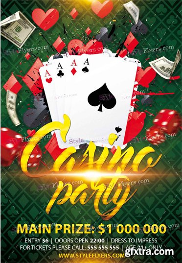 Casino Party V9 PSD Flyer Template