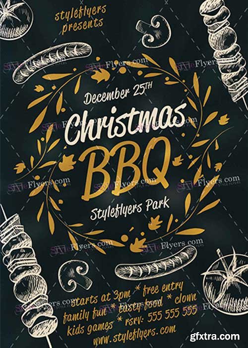 Christmas BBQ V11 PSD Flyer Template