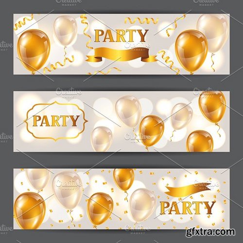 CreativeMarket Celebration party banners. 1122792