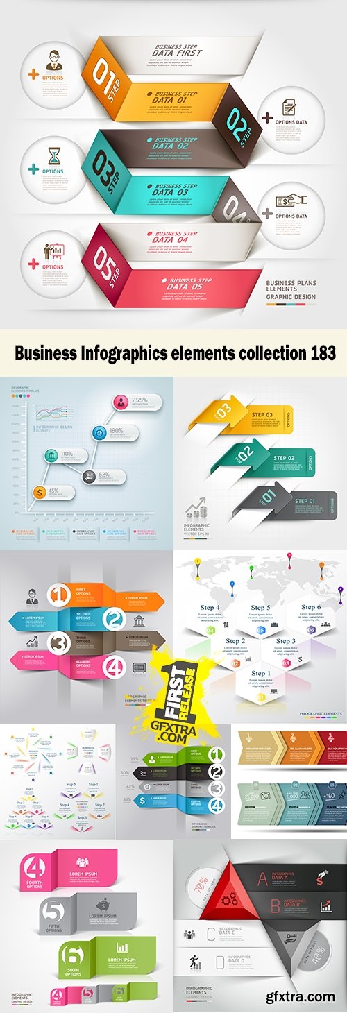 Business Infographics elements collection 183