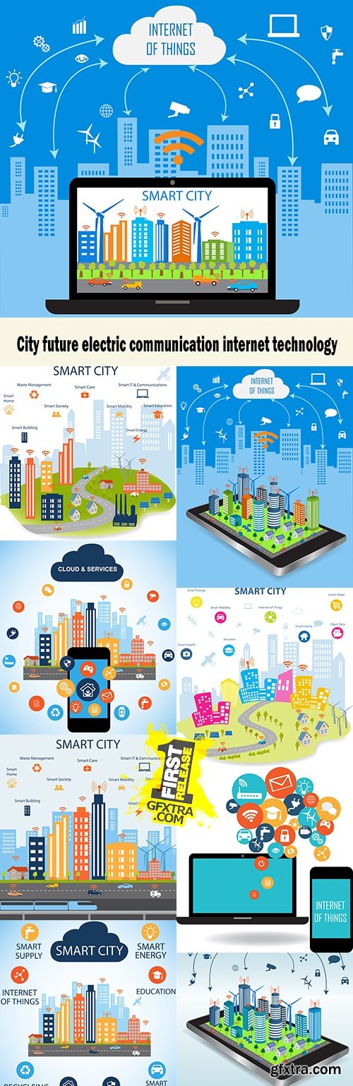 City future electric communication internet technology