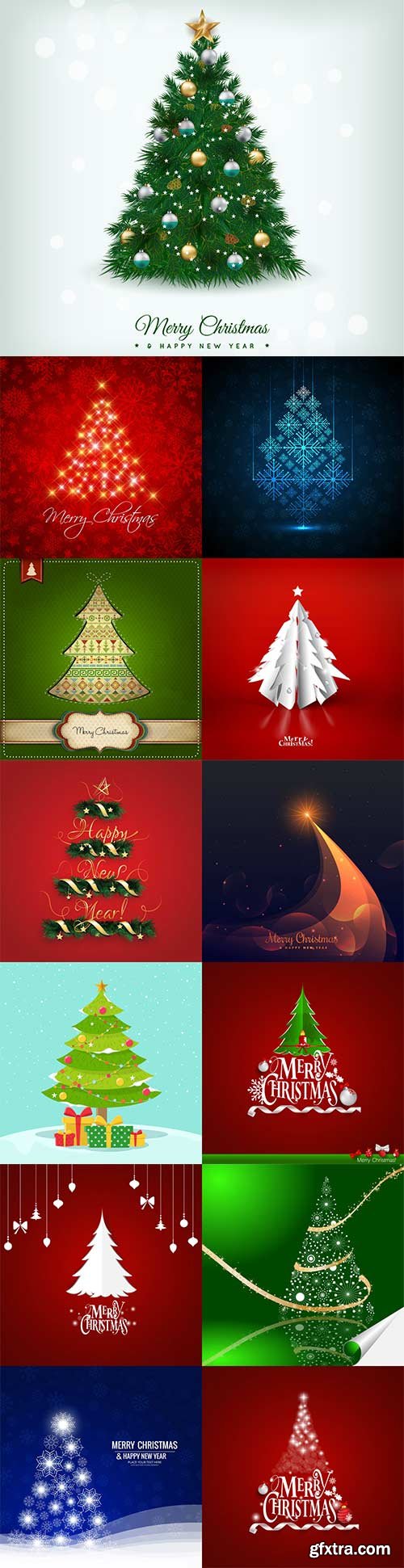 Christmas tree vector - 5