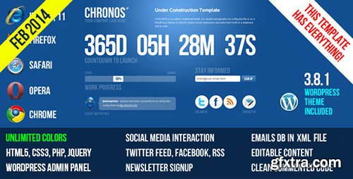 ThemeForest - Chronos v2.1 - Under Construction WordPress Template - 146272