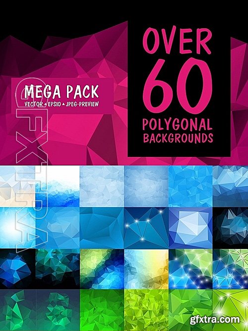 CM - Over 60 Polygonal Background 1128881