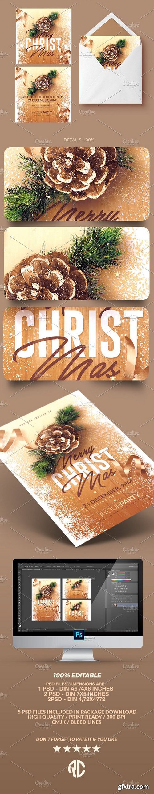 CM - Christmas Invitations - Psd Package 1068606