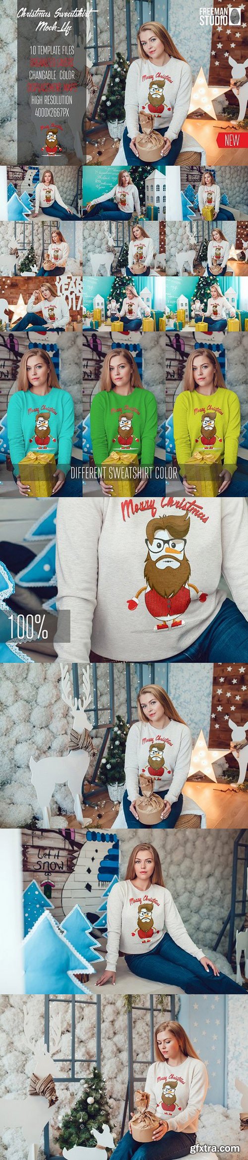 CM - Christmas Sweatshirt Mock-Up Vol.2 1107656