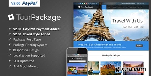 ThemeForest - Tour Package v2.06 - Wordpress Travel/Tour Theme - 5360508