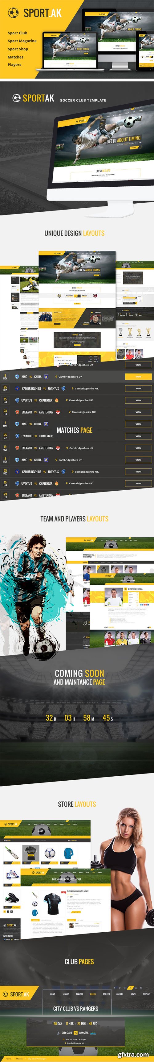 ThemeForest - Sport WordPress Theme for Football, Hockey, Basketball Club - SportAK