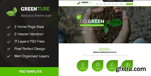 ThemeForest - Greenture - Environment / Non-Profit PSD Template 15339156