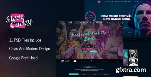 ThemeForest - Steve Cadey - Modern & Stylish Music Event PSD Template 16392007