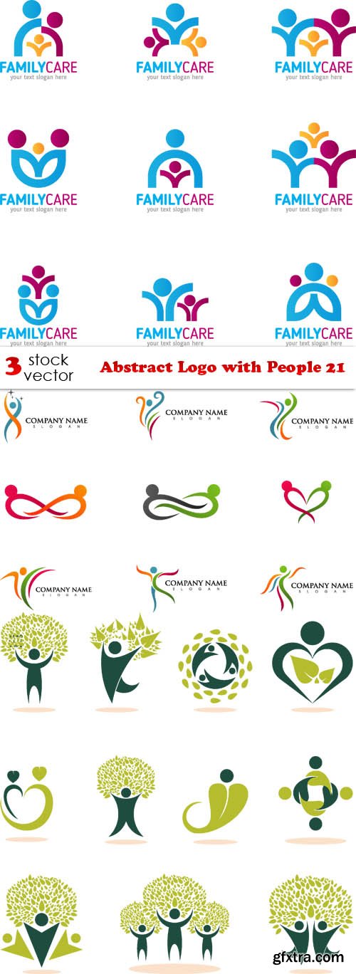 Vectors - Abstract Logo with People 21