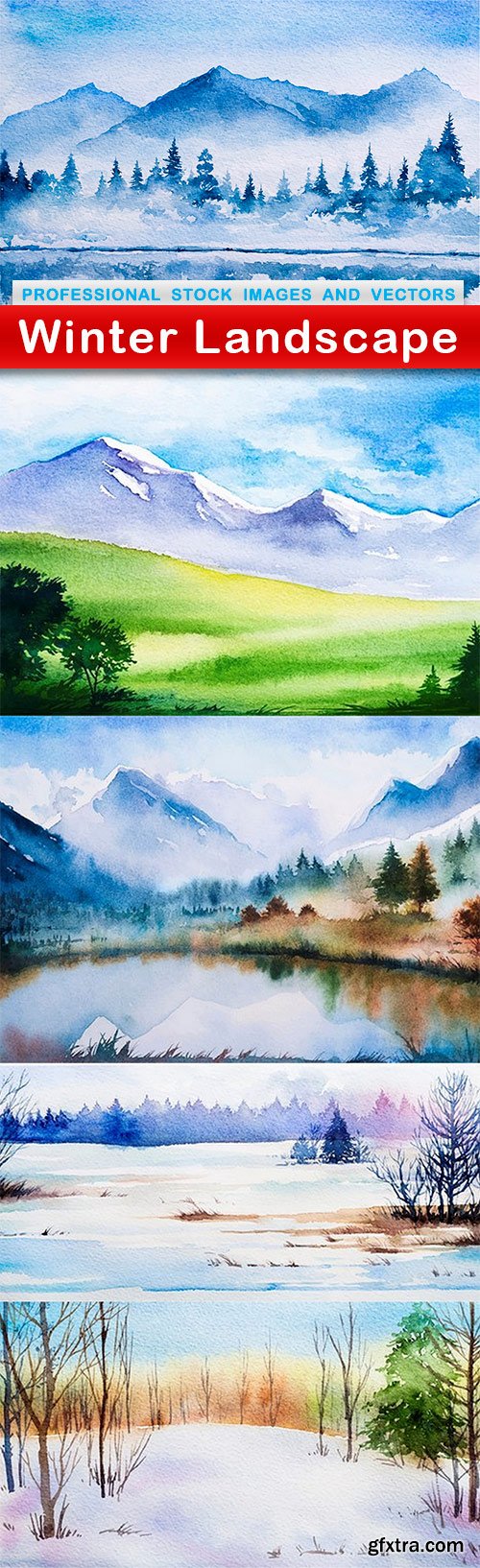 Winter Landscape - 5 EPS