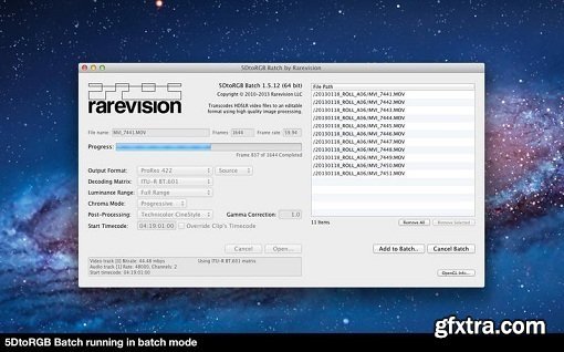 5DtoRGB Batch 1.5.21 (Mac OS X)