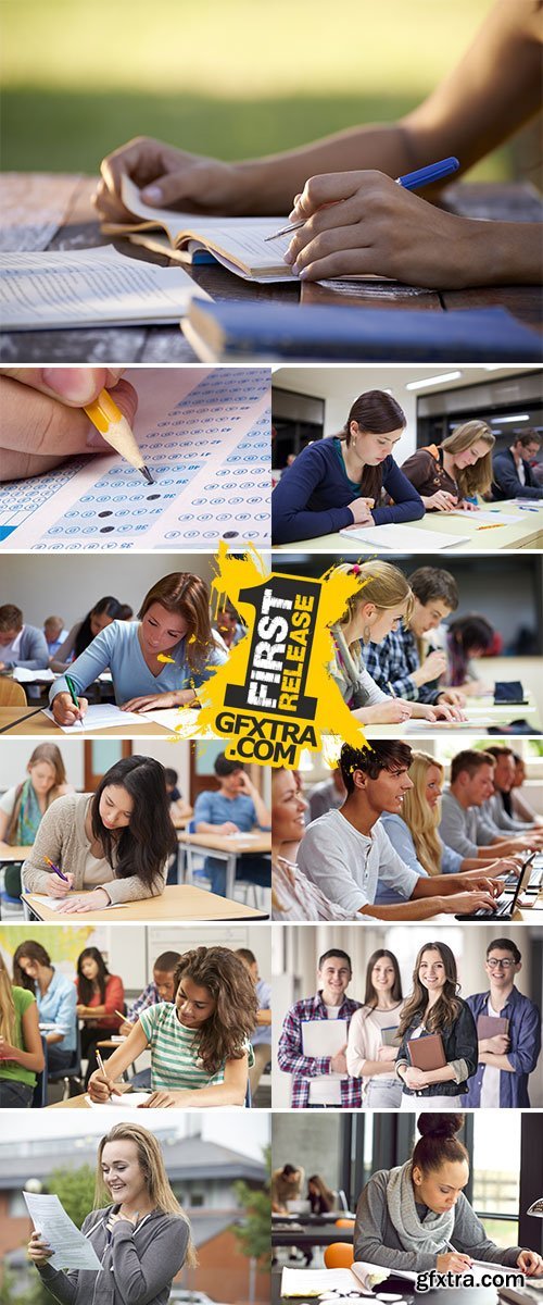 Stock Image Students and exam