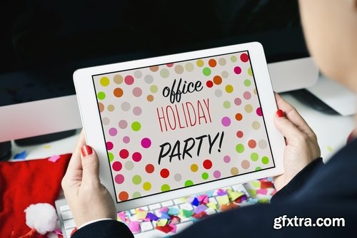 Collection of Christmas party celebration champagne corporate holiday fun 25 HQ Jpeg