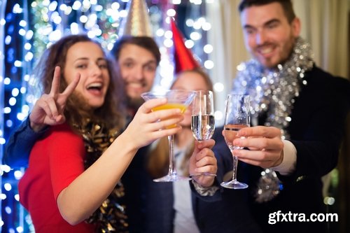 Collection of Christmas party celebration champagne corporate holiday fun 25 HQ Jpeg