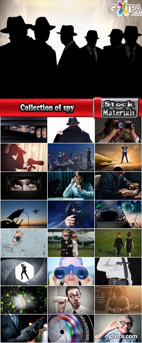 Collection of spy intelligence officer special agent tracking a hacker tool wiretapping 25 HQ Jpeg