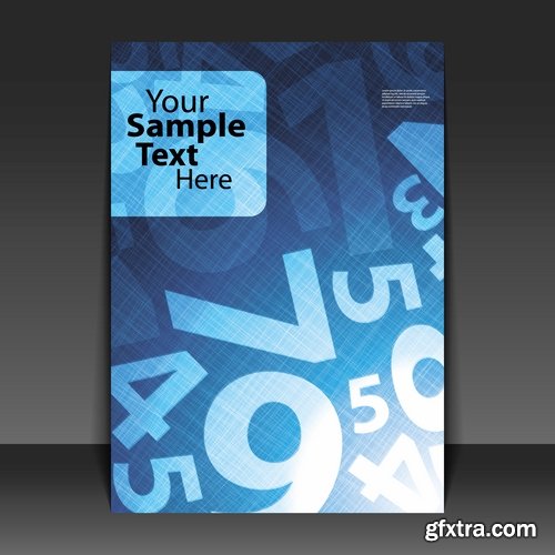 Collection book cover journal notebook flyer card business card banner vector image 40-25 EPS