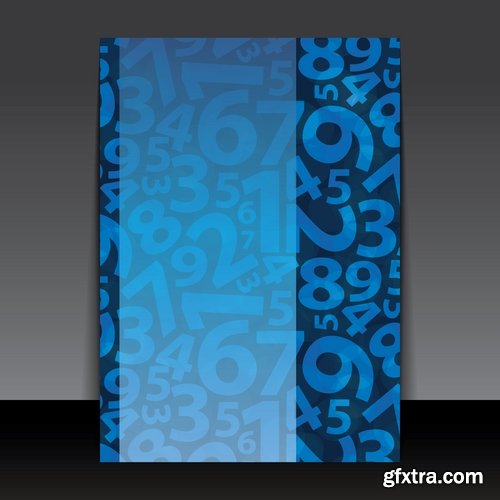 Collection book cover journal notebook flyer card business card banner vector image 40-25 EPS