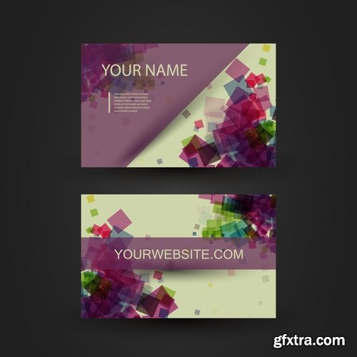 Collection gift certificate business card banner flyer calling card poster 26-25 EPS