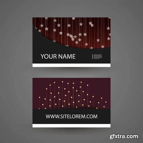 Collection gift certificate business card banner flyer calling card poster 26-25 EPS