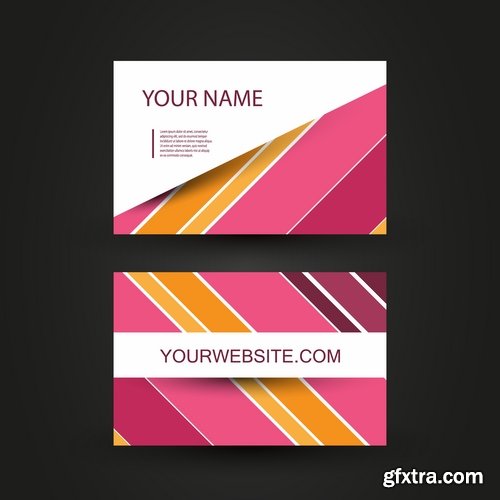 Collection gift certificate business card banner flyer calling card poster 26-25 EPS