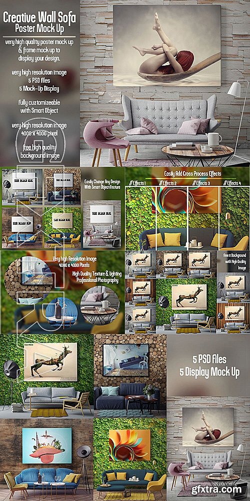 CM - Creative Wall Poster & Frame Mock Up 1129212