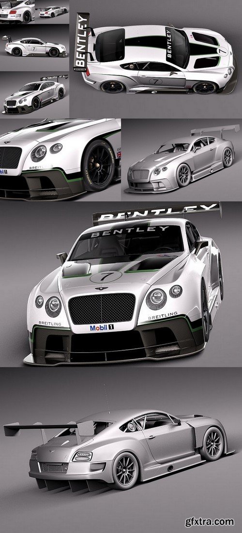 3d Model Bentley Continental GT3 2014 RaceCar