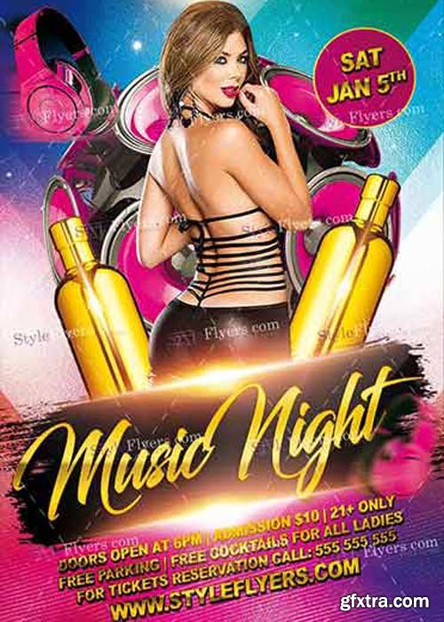 Music Night PSD V10 Flyer Template