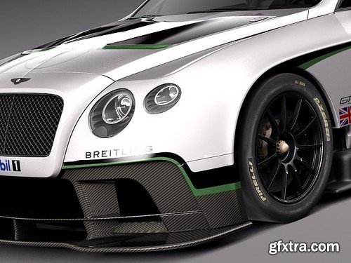 3d Model Bentley Continental GT3 2014 RaceCar