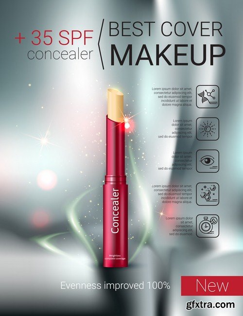 Cosmetics advertising poster - 10 EPS