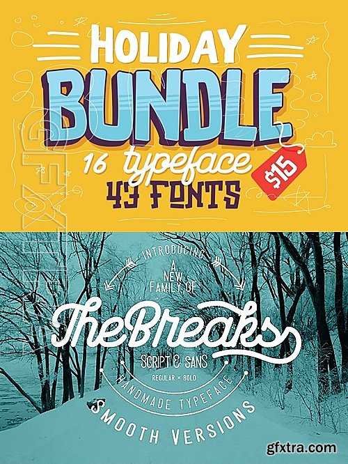 CM - Holiday Font Bundle 95% off 1138557