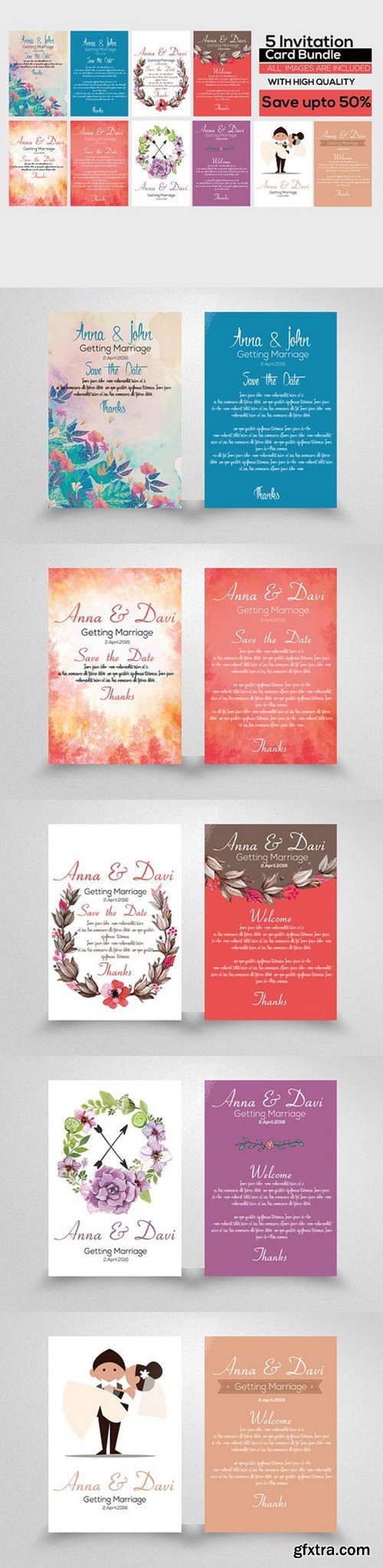 CM - 5 Invitation Flyer Bundle 786470