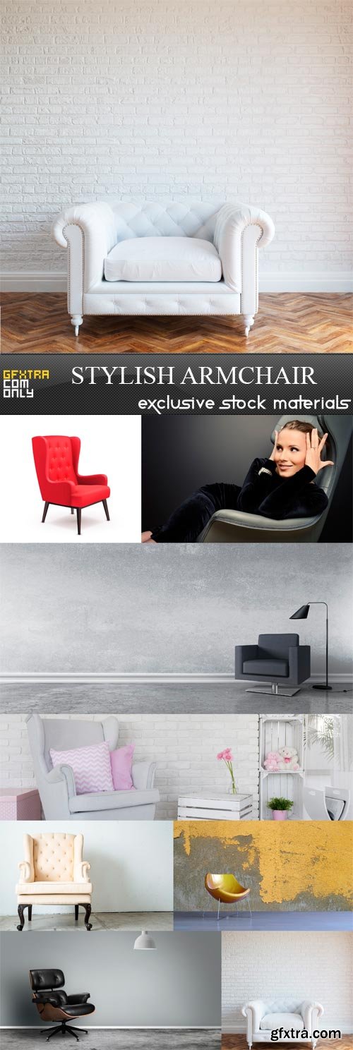 Stylish Armchair - 8 x JPEGs