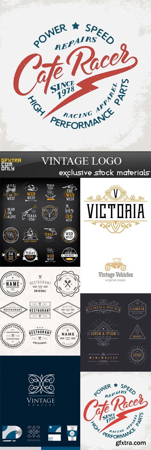 Vintage Logo - 7 x JPEGs