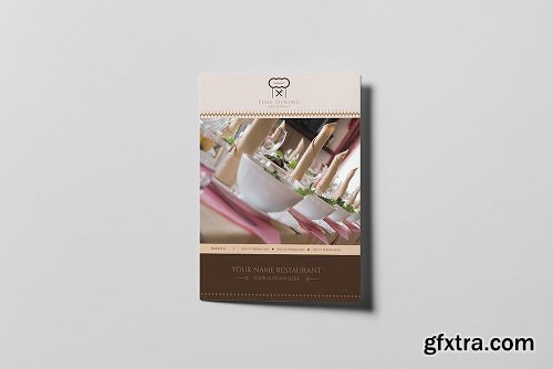 Fine Dining Restaurant-Bifold A5 Brochure Template