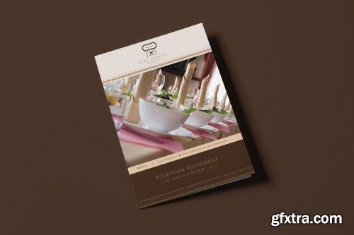 Fine Dining Restaurant-Bifold A5 Brochure Template