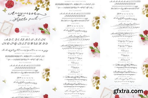 Anniversa Wedding Font - 14 Fonts