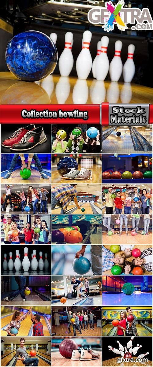 Collection bowling pin a skittle alley ball parquet path 25 HQ Jpeg