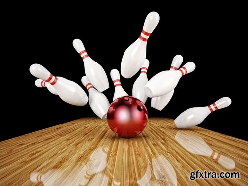 Collection bowling pin a skittle alley ball parquet path 25 HQ Jpeg