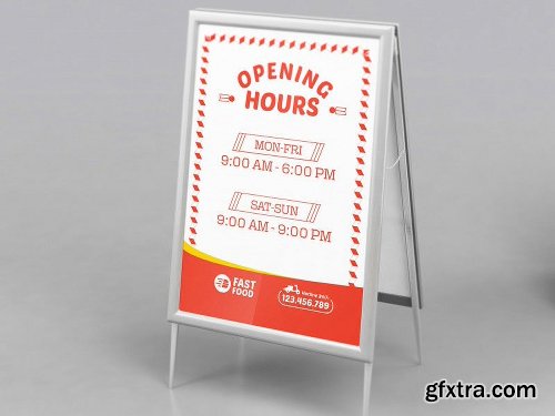 Restaurant/ Fast Food-Open Hours-Rollup Template