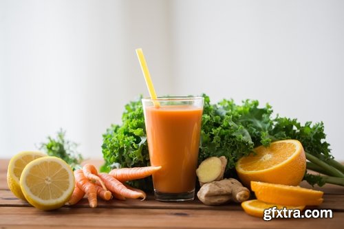 Collection of carrot juice soup vitamin drink 25 HQ Jpeg