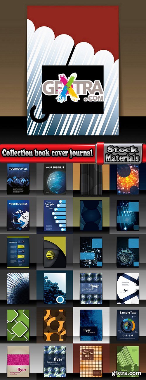 Collection book cover journal notebook flyer card business card banner vector image 41-25 EPS