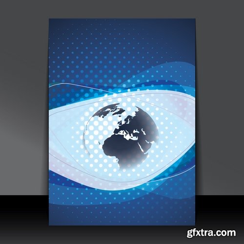 Collection book cover journal notebook flyer card business card banner vector image 41-25 EPS