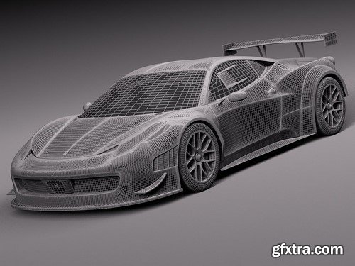 3d Model Ferrari 458 GT3 Race Car 2014